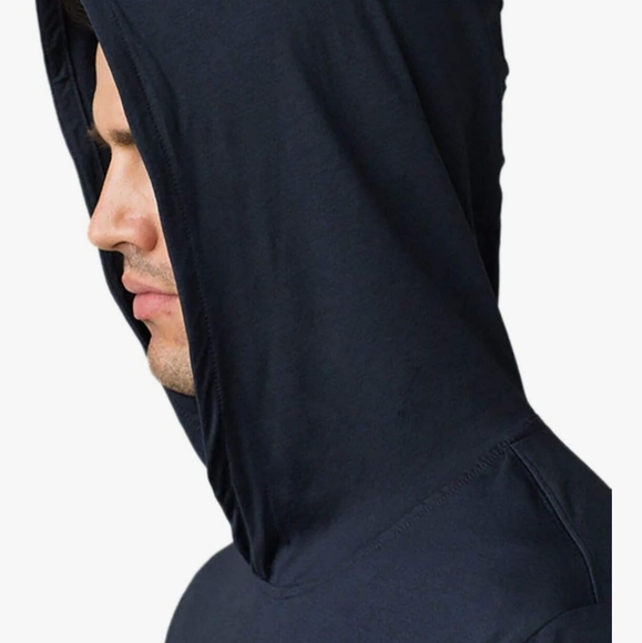 NWT Men's Prana XL "OUTPOST HOODIE". Color Nautical Heather. Hybrid Hoodie - Picture 5 of 16